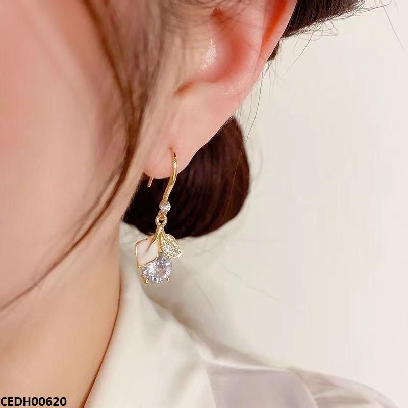 Double Leaf Drop Earrings