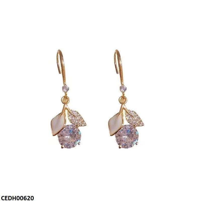Double Leaf Drop Earrings