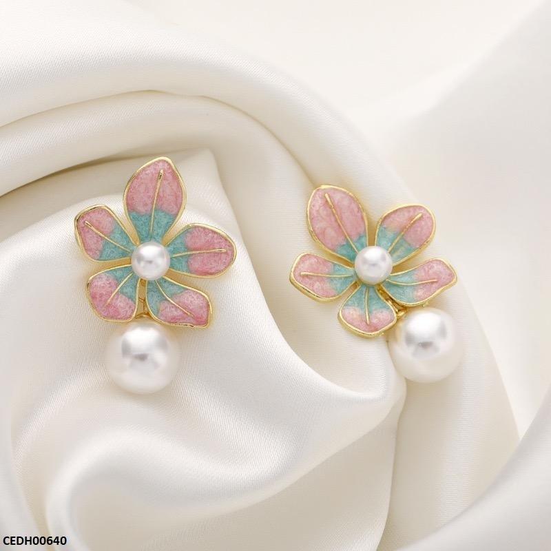 Shaded Flower Pearl Drop
