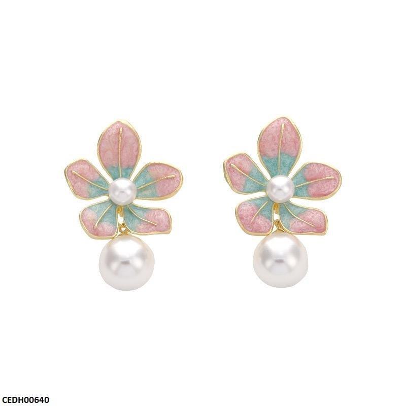 Shaded Flower Pearl Drop