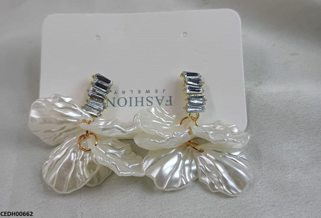 Iridescent Petal Dangle Earrings