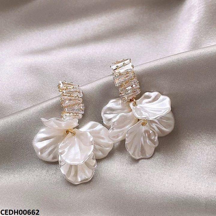 Iridescent Petal Dangle Earrings