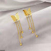 Double Butterfly Chain Drop Earrings