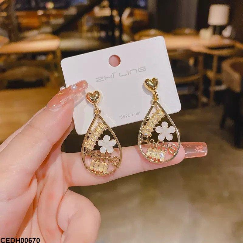 Heart Tear Drop Earrings