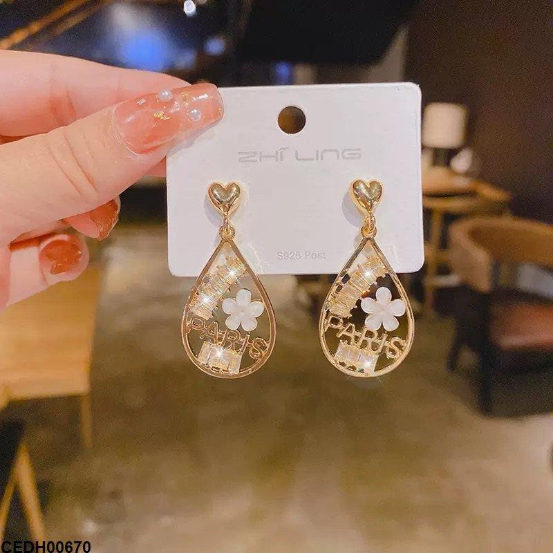 Heart Tear Drop Earrings