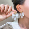 Bow Pearl Drop Earrings