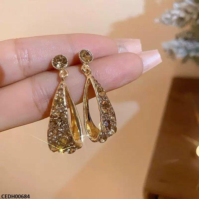 Round Drop Earring Pair