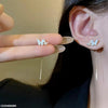 Double Butterfly Tassel Drop Earrings
