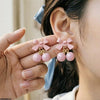 Bow Pearl Drop Earrings Pair
