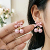 Bow Pearl Drop Earrings Pair
