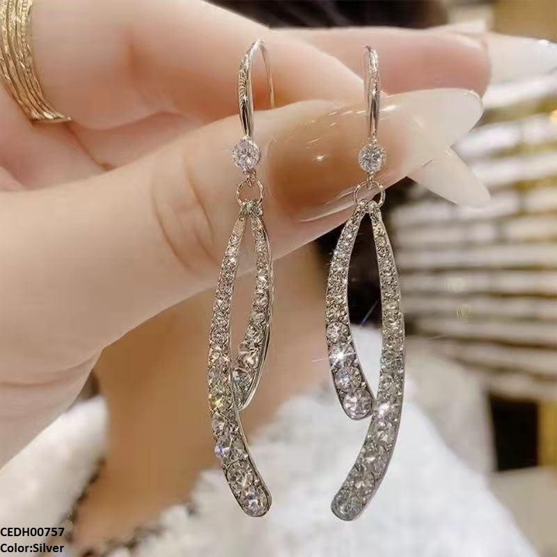 Round Layered Drop Earrings