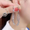 Round Layered Drop Earrings