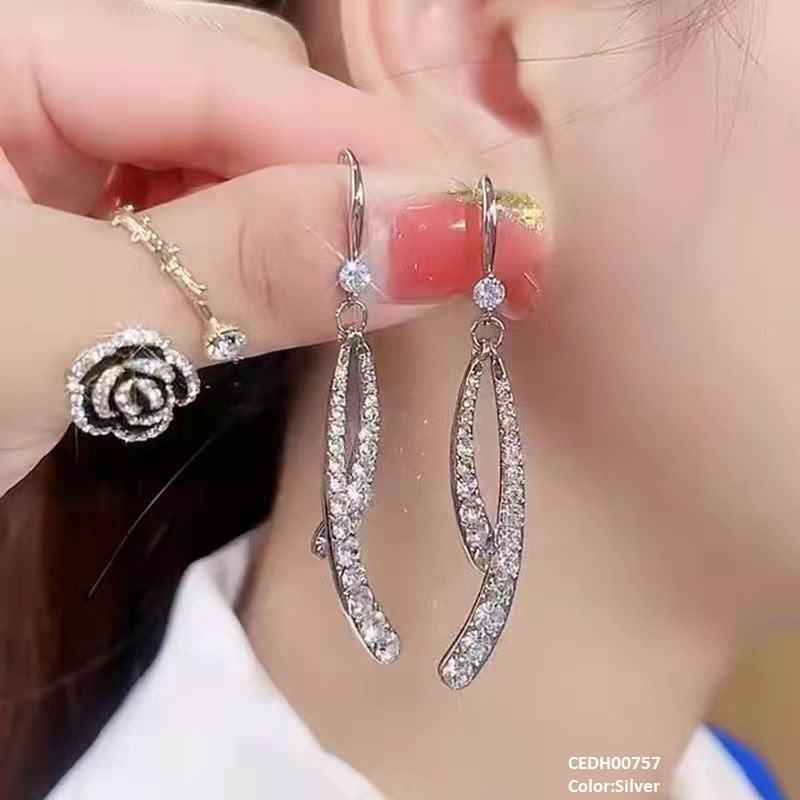 Round Layered Drop Earrings