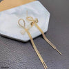 Bow Layered Drop Earrings