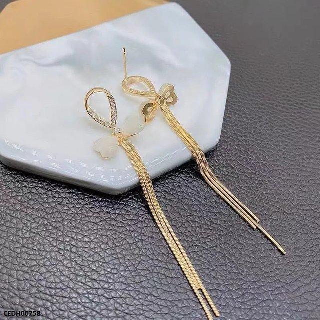 Bow Layered Drop Earrings