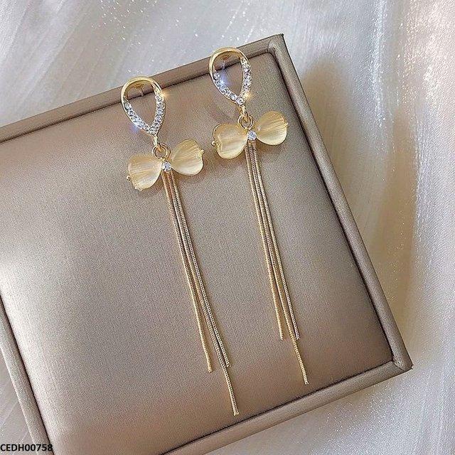 Bow Layered Drop Earrings