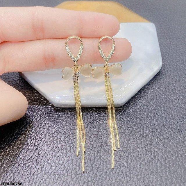Bow Layered Drop Earrings