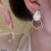 Double Round Drop Earrings