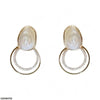 Double Round Drop Earrings