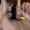 Round Lion Drop Earrings