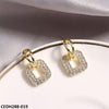 Tear Square Drop Earrings Pair