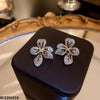 Flower Teardrop Earrings Pair