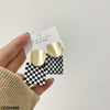 Check Drop Earrings Pair