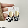 Shaded Sqaure Drop Earrings Pair