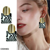 Shaded Sqaure Drop Earrings Pair