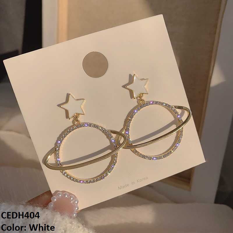 Star Galaxy Drop Earrings Pair