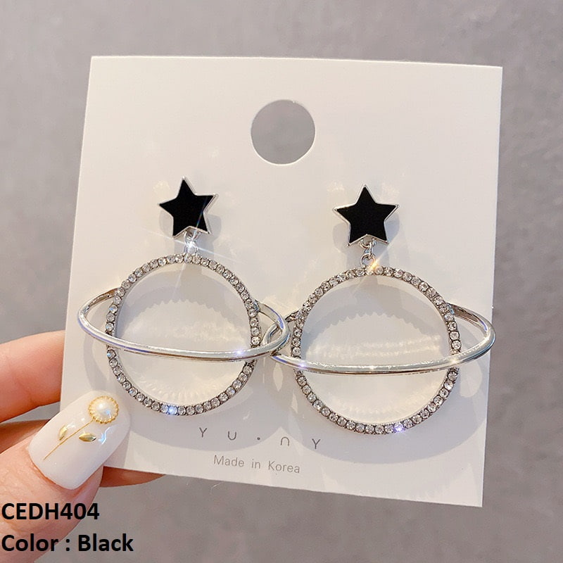Star Galaxy Drop Earrings Pair