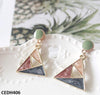 Painted Triangle Drop Earrings Pair