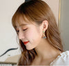Painted Triangle Drop Earrings Pair