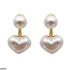 Pearl/Heart Drop Earrings