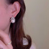 Crown Pearl Drop Earrings