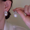 Crown Pearl Drop Earrings