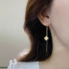 Flower Drop Stainless Steel Earrings
