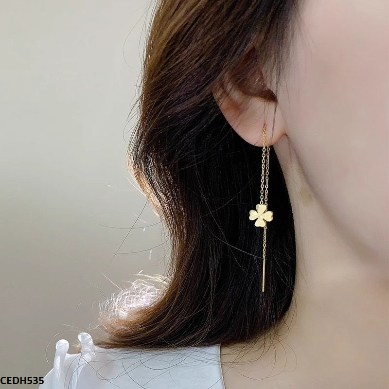 Flower Drop Stainless Steel Earrings