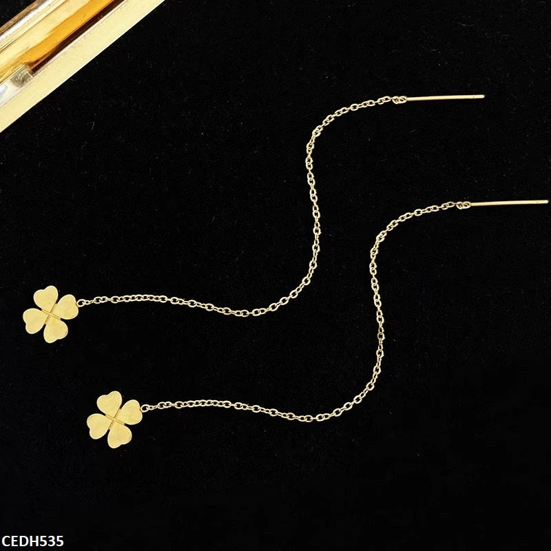 Flower Drop Stainless Steel Earrings