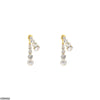 Round Stone Drop Earrings