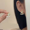Star/Pearl Drop Earrings