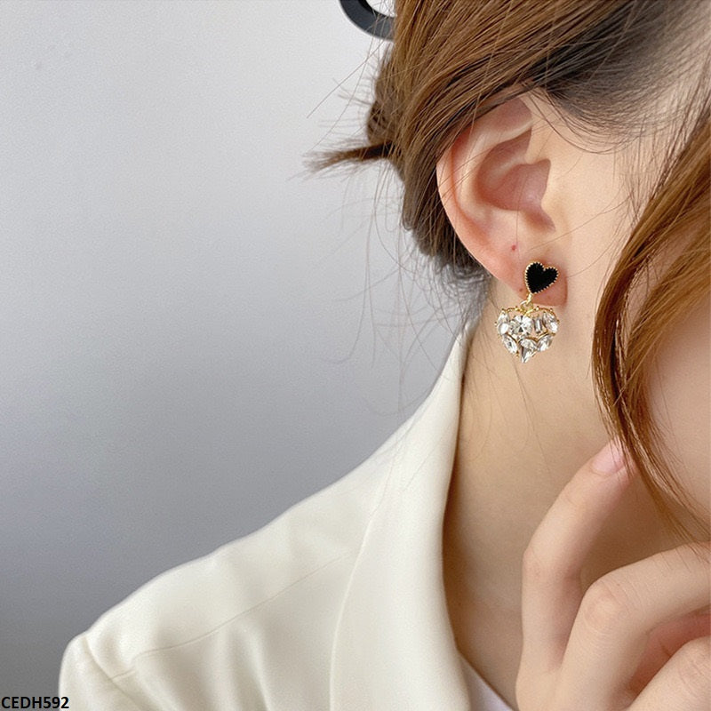 Heart Drop Earrings