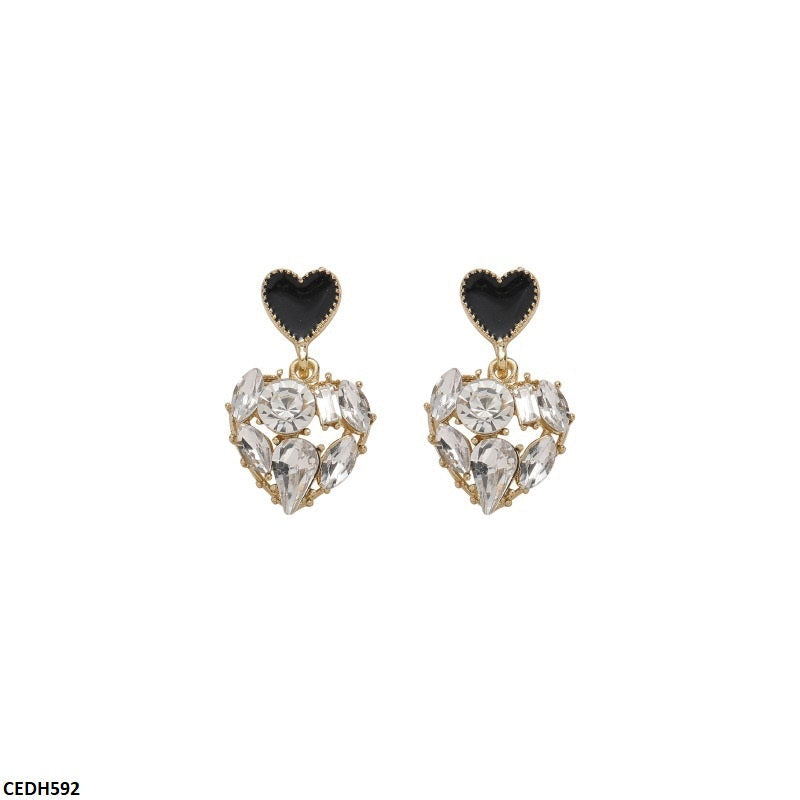 Heart Drop Earrings