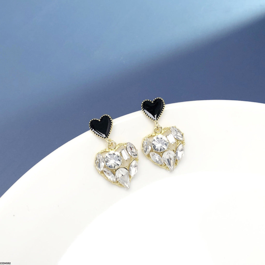 Heart Drop Earrings