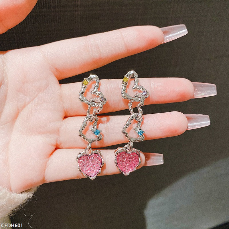 Heart Drop Earrings