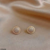 Round Pearl Stud Tops Pair