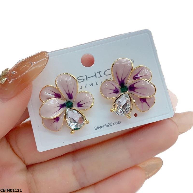 Flower/Tear Stone Tops Pair