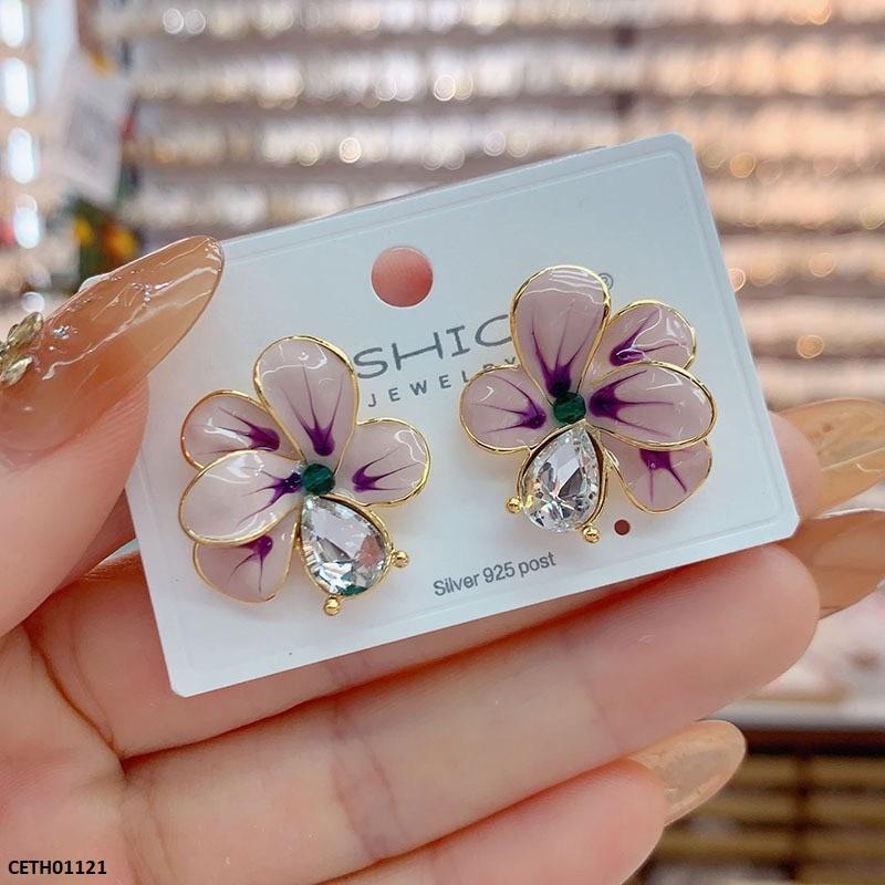 Flower/Tear Stone Tops Pair