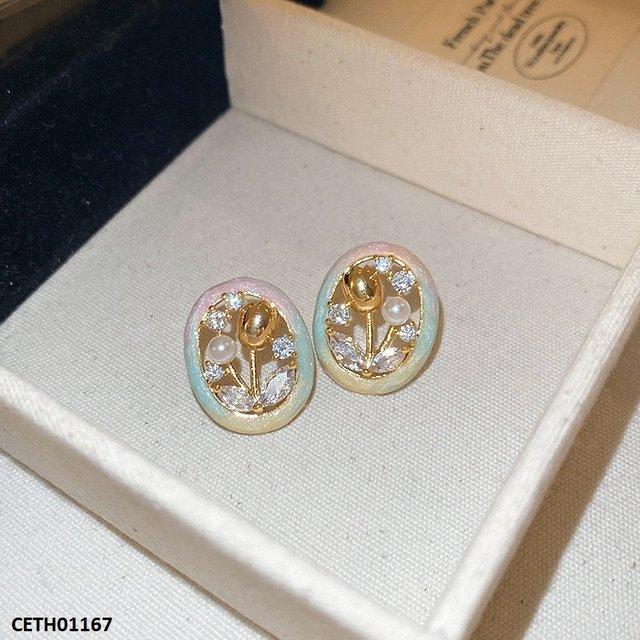 Oval Flower Tops Pair