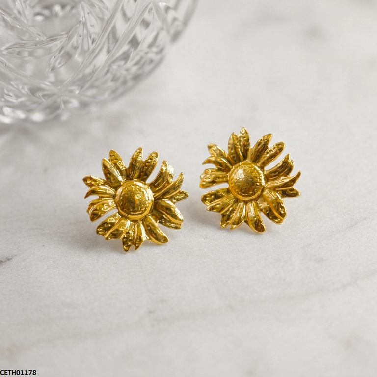 Sunflower Stainless Steel Tops Pair